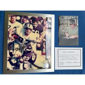 Dave Casper 87 Hand-Signed Autographed Photo LOA Oakland Raiders NFL Football